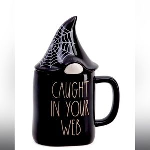 Rae dunn caught in your web mug and topper